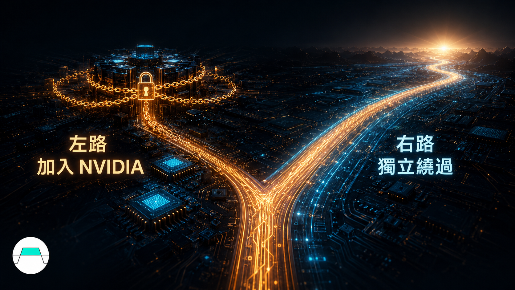 ASIC 反擊兩條路線分水嶺：左路加入 NVIDIA 被 NVLink 鎖住，右路獨立繞過走博通與 TPU