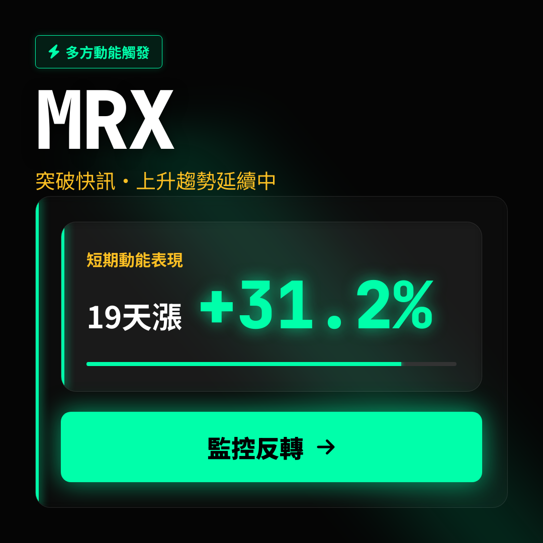 🔥 MRX 趨勢強勁｜上升趨勢延續中